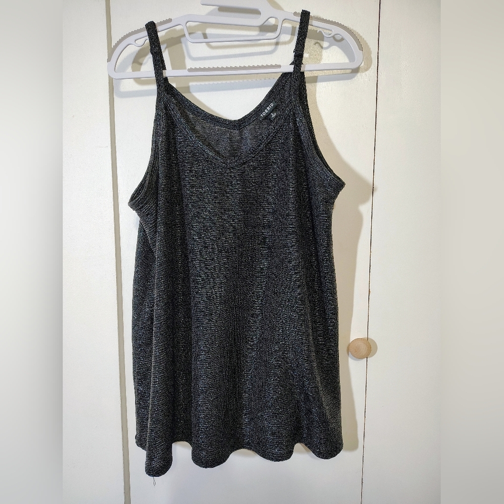 Torrid Shiny Black Camisole Top